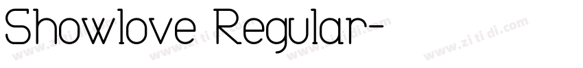 Showlove Regular字体转换